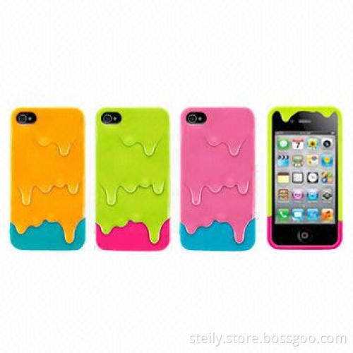 Rubberized ice cream case for iPhone 4S, various colors are available